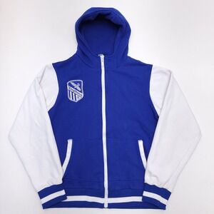 Campera Hayabusa MMA Hoodie Mens M Blue‎ White Zip